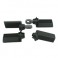 DISC.. SHOCK SHAFT GUARDS for most ASSOC 1/10 SHOCKS - BLACK