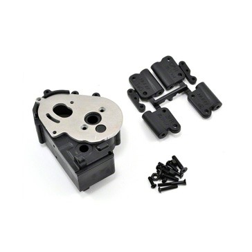 TRAXXAS 2WD HYBRID GEARBOX HOUSING AND REAR MOUNTS BLACK