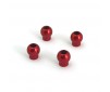 ALUMINIUM SHOCK UPPER BALL 6.8x7.6MM RED (4)