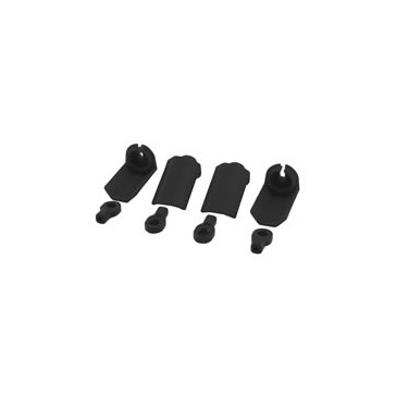 SHOCK SHAFT GUARDS for TRAXXAS 1/10th SCALE SHOCKS - BLACK