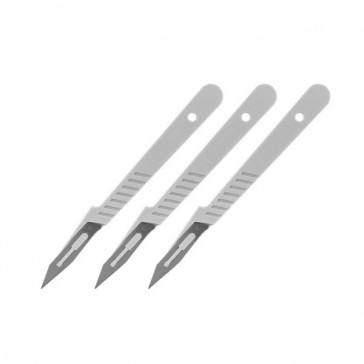Set 3 scalpels jetables