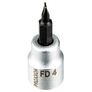 Douille tournevis à fente 3/8" 4,0 mm, 50 mm