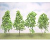 4 arbres feuillus 15cm vert clair