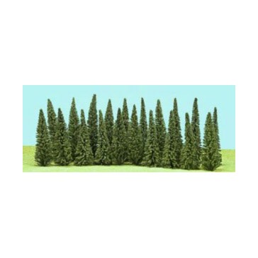 Decor 20 Sapins avec Pied 14-16 cm.