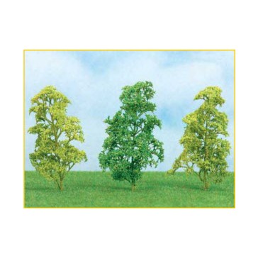 Set de 3 arbres feuillus 10cm