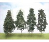 4 arbres feuillus 15cm vert conif.
