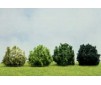 Decor 4 buissons 3 coul. vert 3.5cm