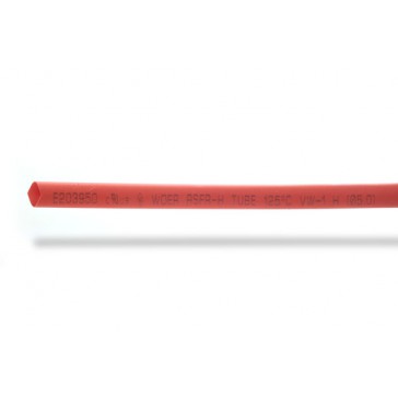 Tube gaine Thermoretractable 5mm rouge - 1m