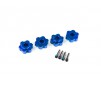 Wheel hubs, hex, aluminum (blue-anodized) (4)/ 4x13mm screw pins (4)