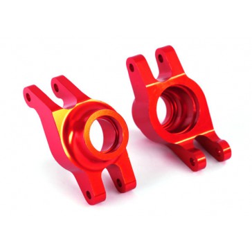 Carriers, stub axle (red-anodized 6061-T6 aluminum) (rear) (2)