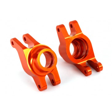 Carriers, stub axle (orange-anodized 6061-T6 aluminum) (rear) (2)