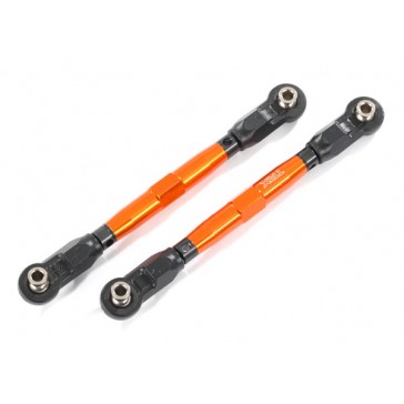 Toe links, front (TUBES orange-anodized, 7075-T6 aluminum, stronger t