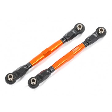 Toe links, front (TUBES orange-anodized, 7075-T6 aluminum, stronger t