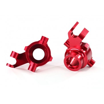 Steering blocks, 6061-T6 aluminum (red-anodized), left & right