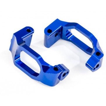 Caster blocks (c-hubs), 6061-T6 aluminum (blue-anodized), left & righ