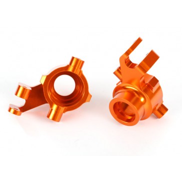 Steering blocks, 6061-T6 aluminum (orange-anodized), left & right