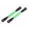 Toe links, front (TUBES green-anodized, 7075-T6 aluminum, stronger th