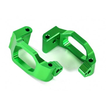 Caster blocks (c-hubs), 6061-T6 aluminum (green-anodized), left & rig