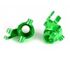 Steering blocks, 6061-T6 aluminum (green-anodized), left & right