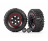 Tires and wheels, assembled, glued (2.2'black wheels, 2.2' tires) (2)
