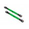 Toe links (TUBES green-anodized, 7075-T6aluminum, stronger than titan