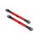 Toe links (TUBES red-anodized, 7075-T6 aluminum, stronger than titani