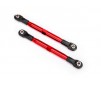 Toe links (TUBES red-anodized, 7075-T6 aluminum, stronger than titani