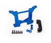 Shock tower, rear, 7075-T6 aluminum (blue-anodized) (1)/ body mount b