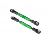 Camber links, front (TUBES green-anodized, 7075-T6 aluminum, stronger