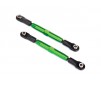 Camber links, rear (TUBES green-anodized, 7075-T6 aluminum, stronger