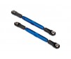 Camber links, rear (TUBES blue-anodized, 7075-T6 aluminum, stronger t