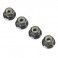 Black Alum Flanged Locknut, M4 x 0.7mm x 7mm (4)