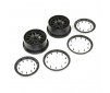 Wheel & Beadlock Set, Black (2): 5ive-T 2.0