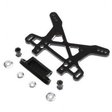 Shock Tower, Rear, Black, Aluminum: DBXL, MTXL