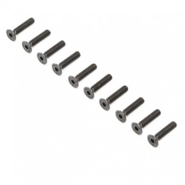 Flat Head Screws, Stl, BO, M4 x 18mm (10)