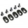 EngineMntInsert&Screws, BLK, 21T(5): 5ive-T 2.0