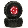 DBOOTS 'Fortress' Tire Set Glued (Red) (2pcs)