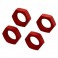 Aluminum Wheel Nut 24mm (Red) (4)