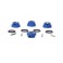 Aluminium Wheel-Adapter blue (4pcs) - S10 Blast