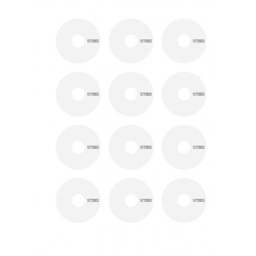 VTEC Wheel Sticker Dish, white