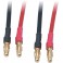 DISC.. universal charging lead - 2x4mm gold plated connectors