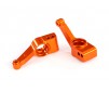 Carriers, stub axle (orange-anodized 6061-T6 aluminum) (rear) (2)