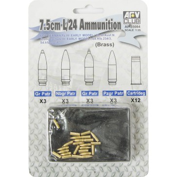 7,5 cm KwK L/24 Ammo(brass)1/35