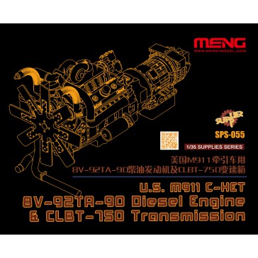 U.S.M911 C-HET 8V-92TA-90 Diesel Engine & CLBT-750 (resin) - 1:35