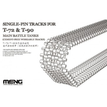 Single-Pin Tracks for T-72 & TS-90 (Cement-Free workable)- 1:35