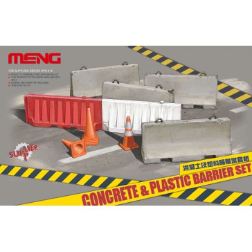 Concrete & plastic barrier set  - 1:35