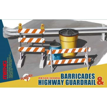 Barricades & Highway Guardrail  - 1:35