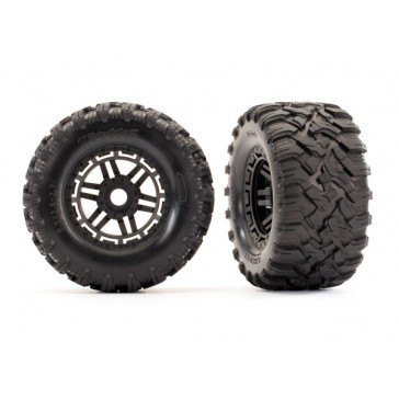 Tires & wheels, assembled, glued (black wheels, Maxx All-Terrain tire