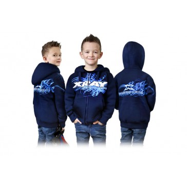 JUNIOR SWEATER HOODED WITH ZIPPER - BLUE (XXL)