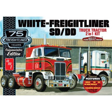 White Freightliner 2-in-1 SC/DD Cab